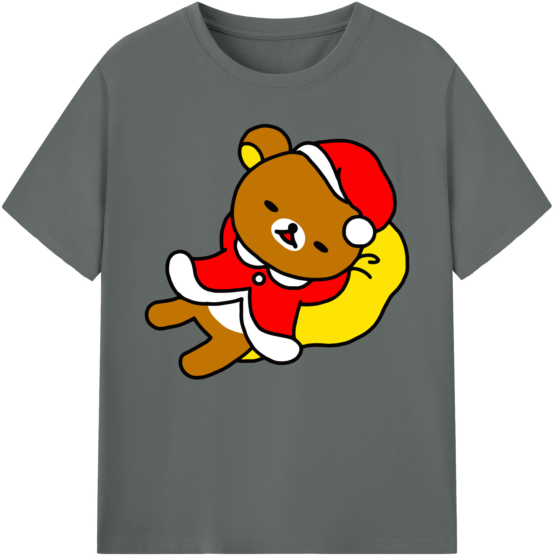 （画像用） リラックマ リラックマ キイロイトリ Rilakkuma Korilakkuma Kiiroitori 綿100％ メンズ半袖Tシャツ｜肌触りやわらか＆通気性